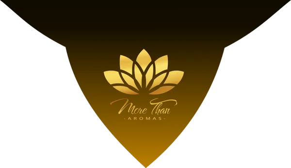 More Than Aromas gold lotus emblem