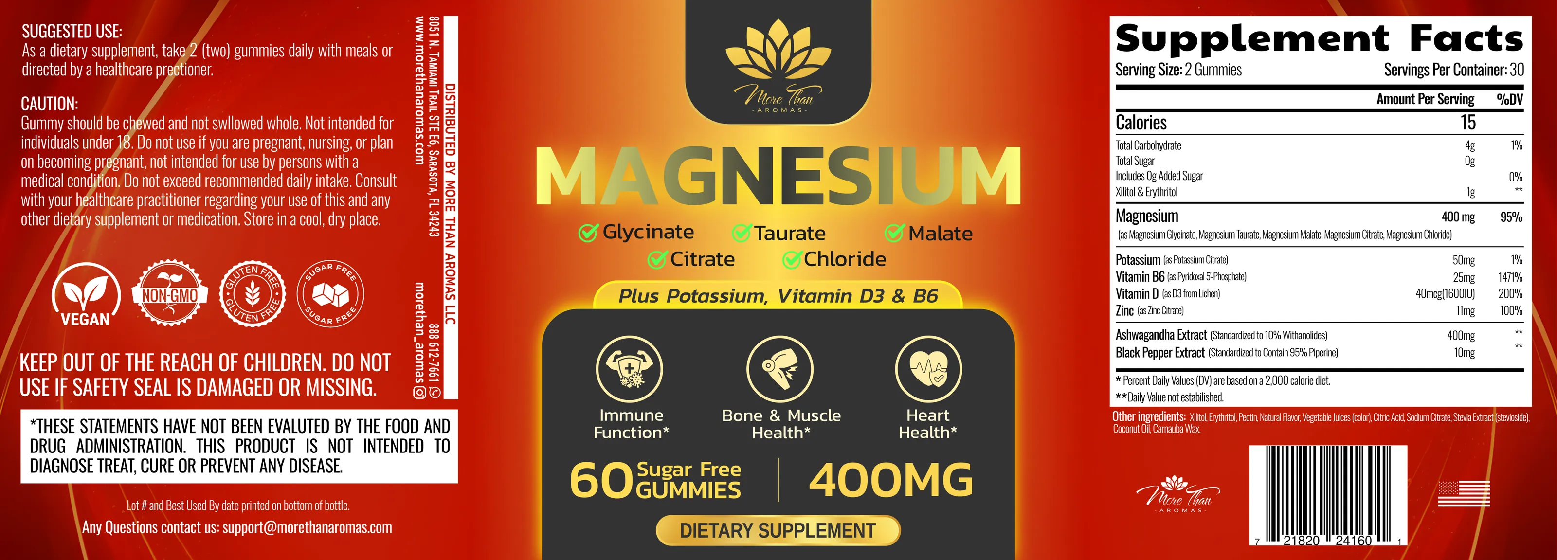 Full MAGNESIUM label, enlarged