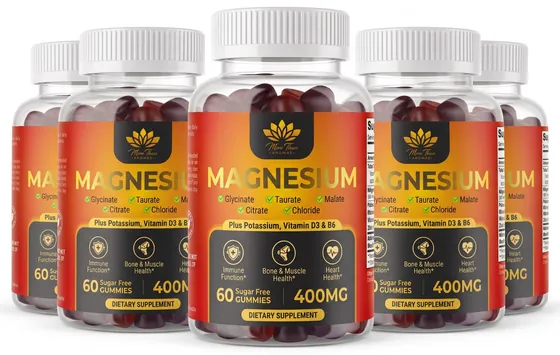 5 bottles of MAGNESIUM gummies
